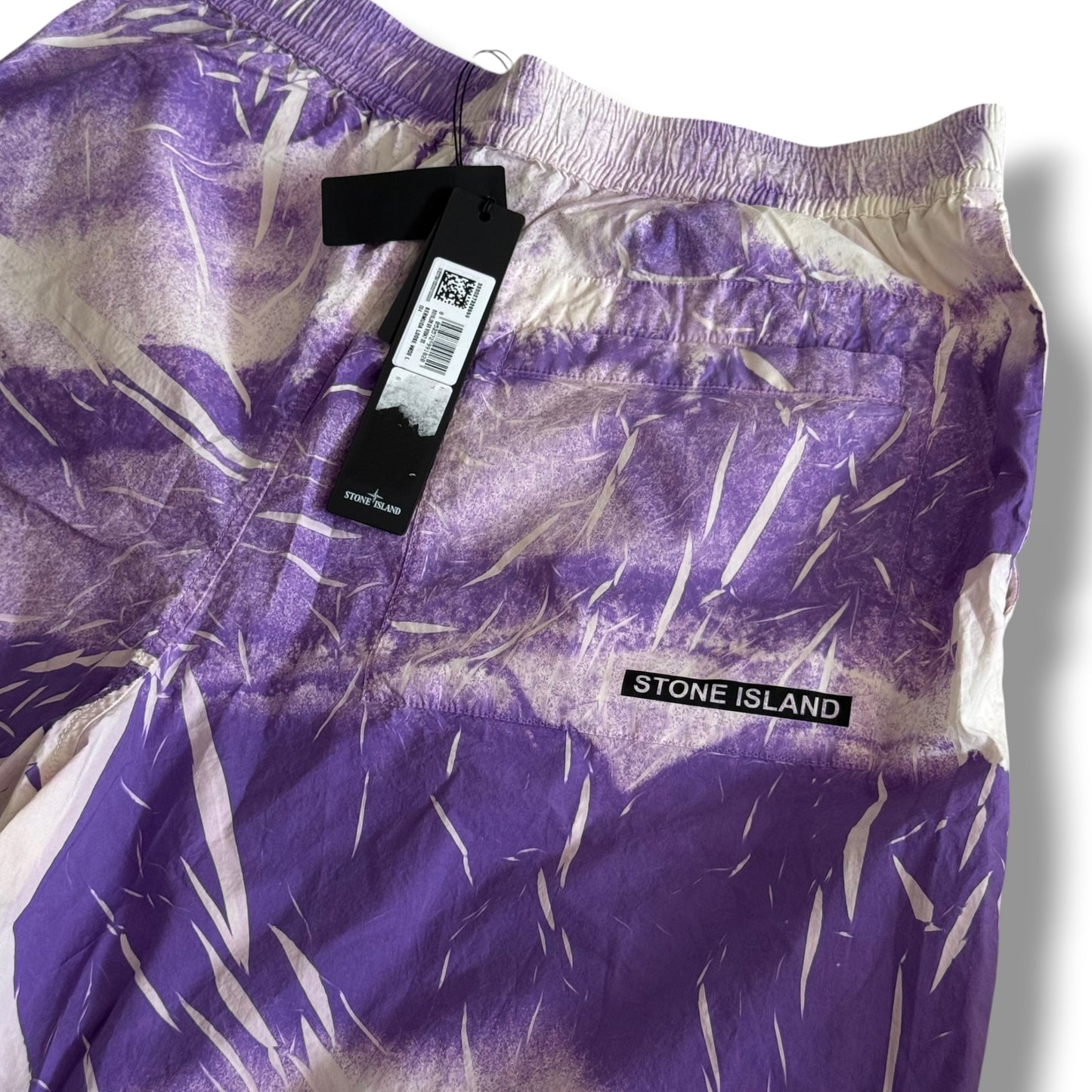 Stone Island Abstract Print Bermuda Shorts (33”, 32”)